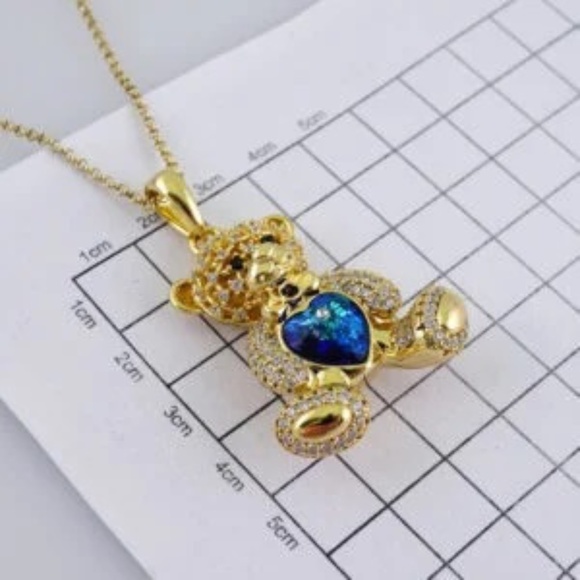 Teddy Bear Pendant Necklace NEW - Picture 3 of 3